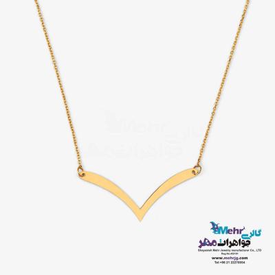 گردنبند طلا دست اول کم اجرت - طرح هفت باز
