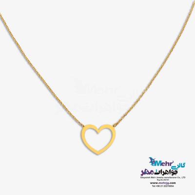 گردنبند طلا دست اول کم اجرت - طرح قلب