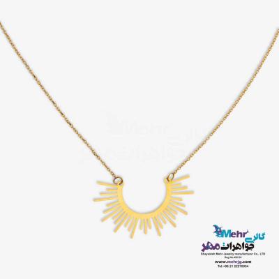 گردنبند طلا دست اول کم اجرت  - طرح طلوع خورشید