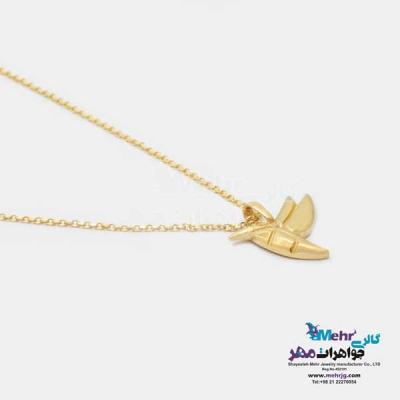 نمای دوم گردنبند طلا دست اول کم اجرت  - طرح پرنده