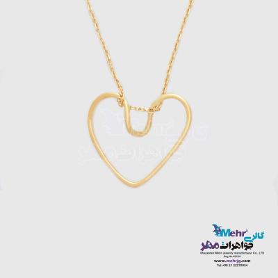 گردنبند طلا دست اول کم اجرت  - طرح قلب