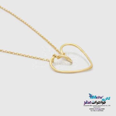 نمای دوم گردنبند طلا دست اول کم اجرت  - طرح قلب