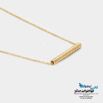 نمای دوم گردنبند طلا دست اول کم اجرت - استوانه ی فنری