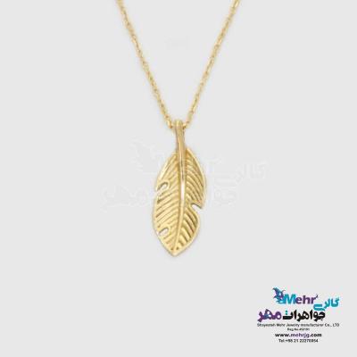 گردنبند طلا دست اول کم اجرت  - طرح پر