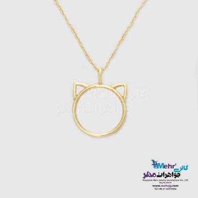 گردنبند طلا دست اول کم اجرت  - طرح گربه