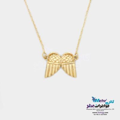 گردنبند طلا دست اول کم اجرت  - طرح بال فرشته