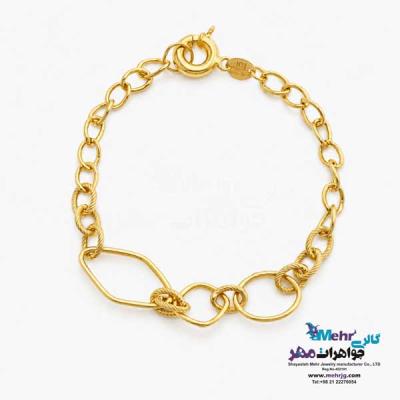 نمای دوم دستبند طلا - طرح حلقه های تو در تو