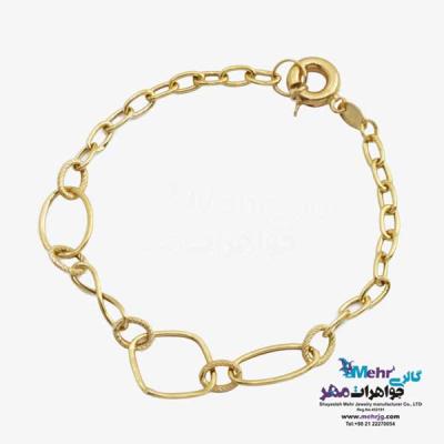 نمای دوم دستبند طلا - طرح حلقه های تو در تو