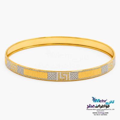 النگو طلا دست اول کم اجرت - طرح ورساچه سایز 3