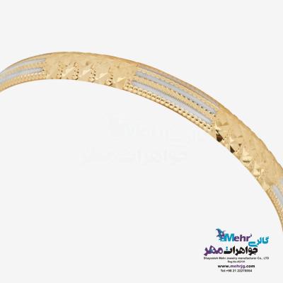 نمای دوم النگو طلا دست اول کم اجرت - طرح تراش سایز2