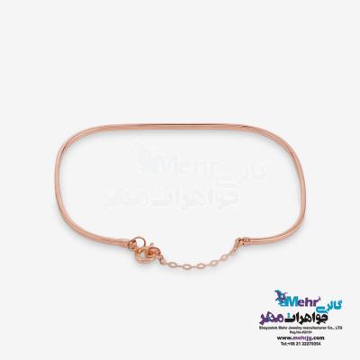 نمای دوم دستبند النگویی طلا - طرح آینه ای