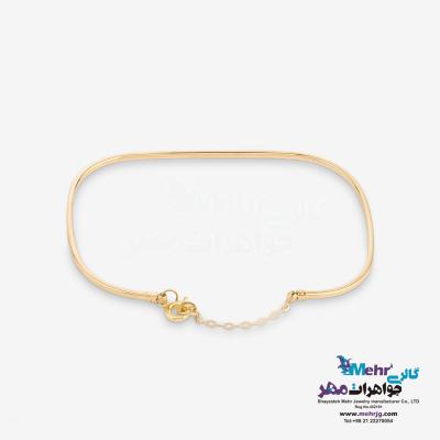 نمای دوم دستبند النگویی طلا - طرح آینه ای