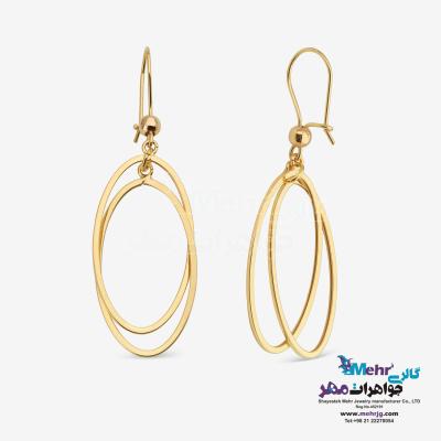 گوشواره طلا - طرح بیضی