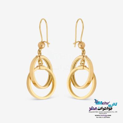 نمای دوم گوشواره طلا - طرح دایره