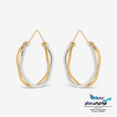نمای دوم گوشواره طلا - طرح دایره