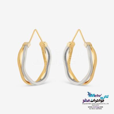 نمای دوم گوشواره طلا - طرح هندسی