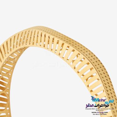 نمای دوم النگو طلا دست اول کم اجرت - طرح هندسی سایز 2