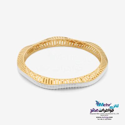 النگو طلا دست اول کم اجرت - طرح هندسی سایز 2