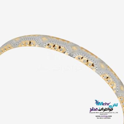 نمای دوم النگو طلا دست اول کم اجرت - طرح تراش سایز2