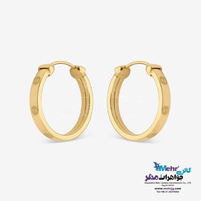 نمای دوم گوشواره طلا - طرح کارتیه لاو