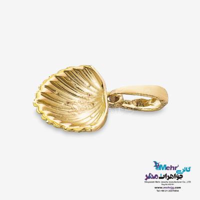 نمای دوم آویز طلا - طرح صدف