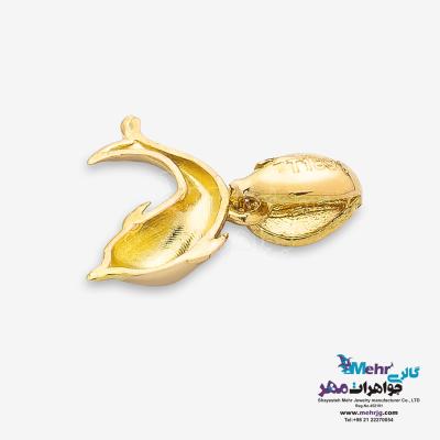 نمای دوم اویز طلا - طرح دلفین