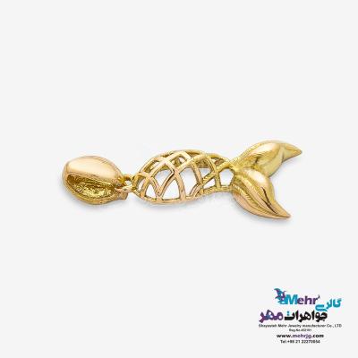نمای دوم آویز طلا - طرح ماهی