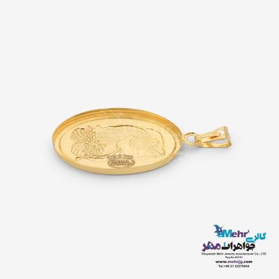 نمای دوم آویز طلا - طرح ملکه
