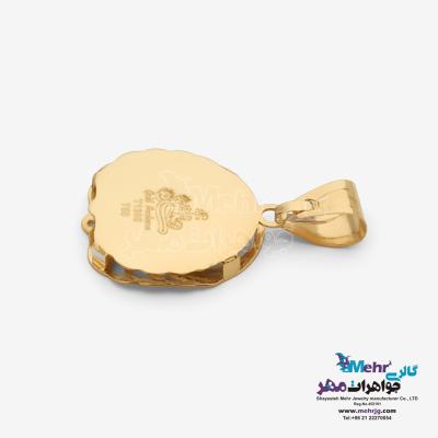 نمای دوم آویز طلا - طرح طاووس