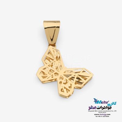 آویز طلا - طرح پروانه