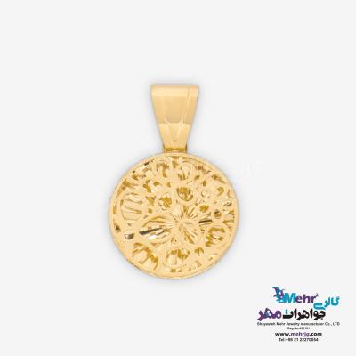 آویز طلا - طرح گل
