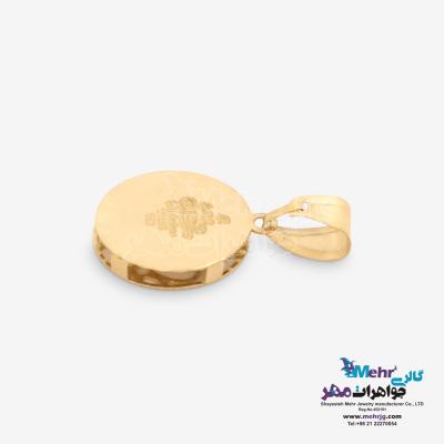 نمای دوم آویز طلا - طرح گل