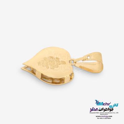 نمای دوم آویز طلا - طرح قلب