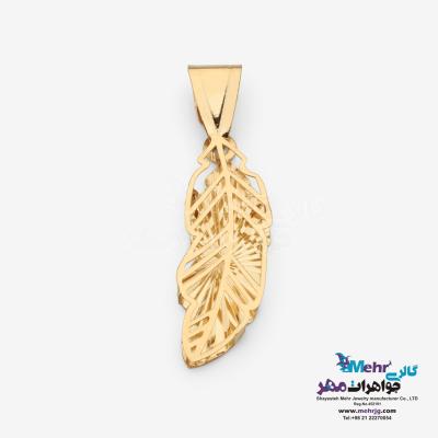 آویز طلا - طرح برگ