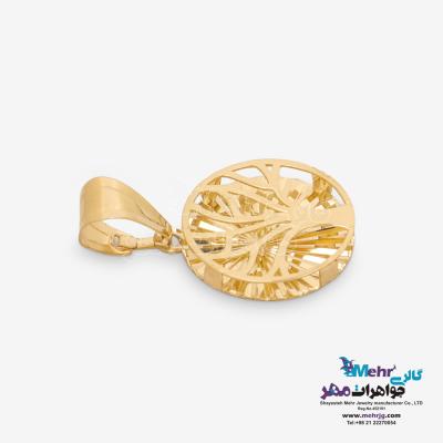 نمای دوم آویز طلا - طرح درخت