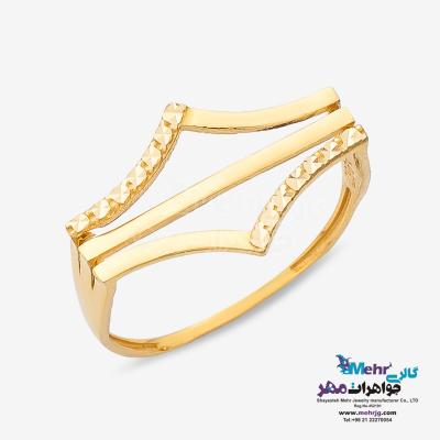 انگشتر طلا - طرح هندسی