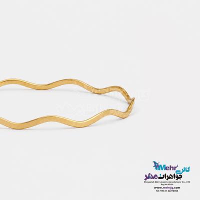 نمای دوم النگو طلا دست اول کم اجرت - طرح آینه ای مارپیچ سایز 2
