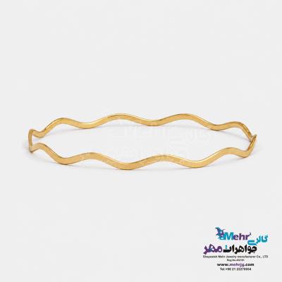 النگو طلا دست اول کم اجرت - طرح آینه ای مارپیچ سایز 3