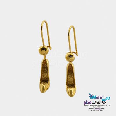 نمای دوم گوشواره طلا - طرح کفش