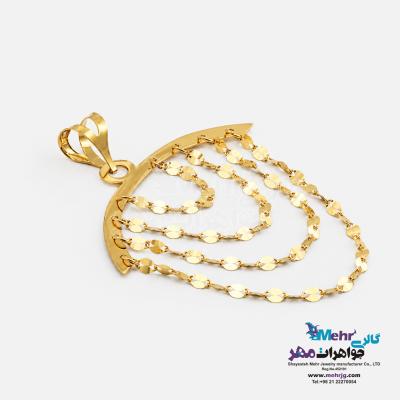 نمای دوم آویز طلا - طرح استار