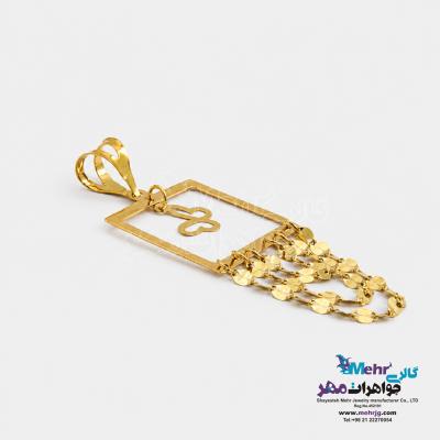نمای دوم آویز طلا - طرح استار