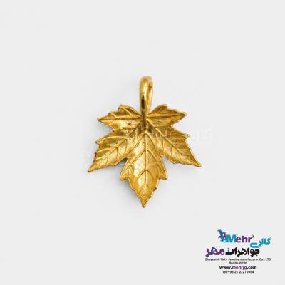 آویز طلا - طرح برگ