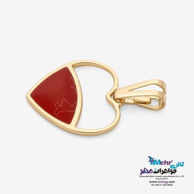 نمای دوم آویز طلا - طرح قلب