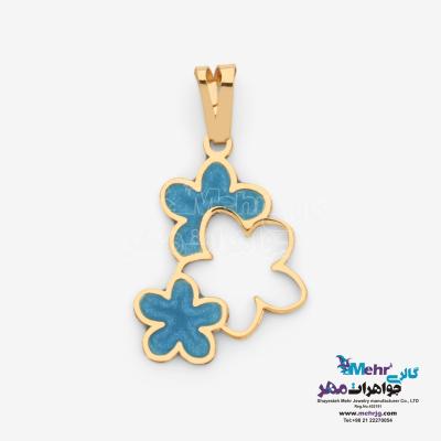 آویز طلا - طرح گل
