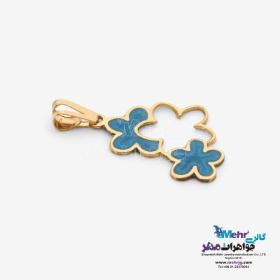 نمای دوم آویز طلا - طرح گل