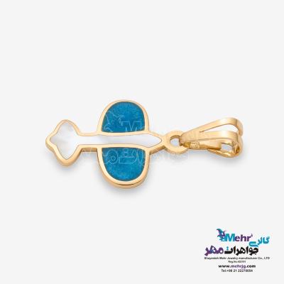 نمای دوم آویز طلا - طرح هواپیما