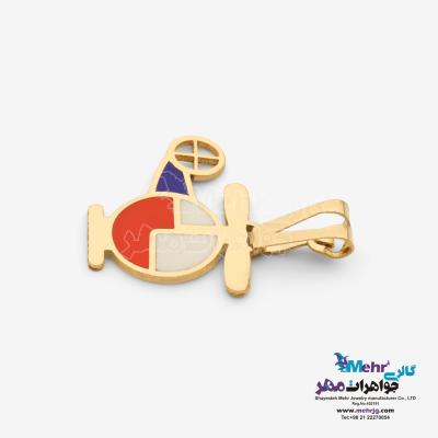 نمای دوم آویز طلا - طرح هلیکوپتر