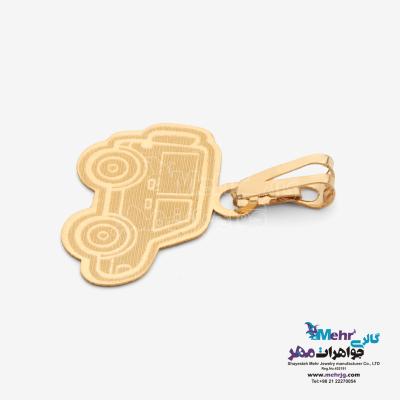 نمای دوم آویز طلا - طرح ماشین