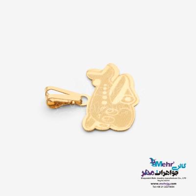 نمای دوم آویز طلا - طرح هواپیما