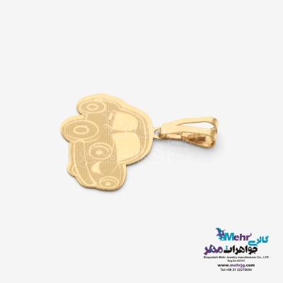 نمای دوم آویز طلا - طرح ماشین